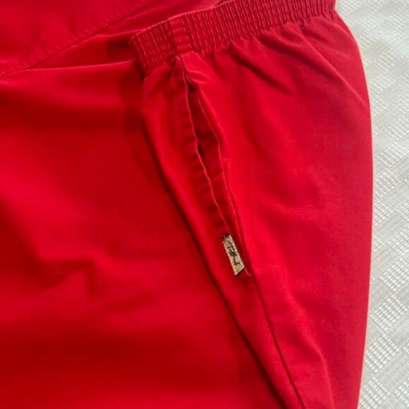 Size 3X Tafford Red Scrub or Casual Elastic Waist Pants Slit Pockets at Eac - Picture 4 of 8